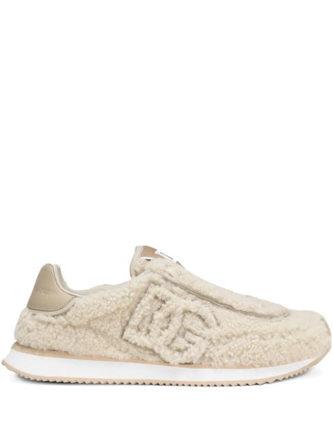 Dolce & Gabbana DG shearling sneakers
