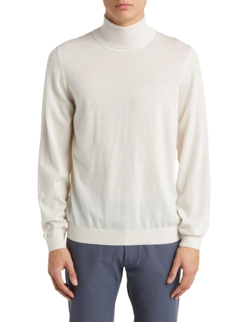 BOSS BOSS Musso Virgin Wool Turtleneck Sweater in Open White at Nordstrom