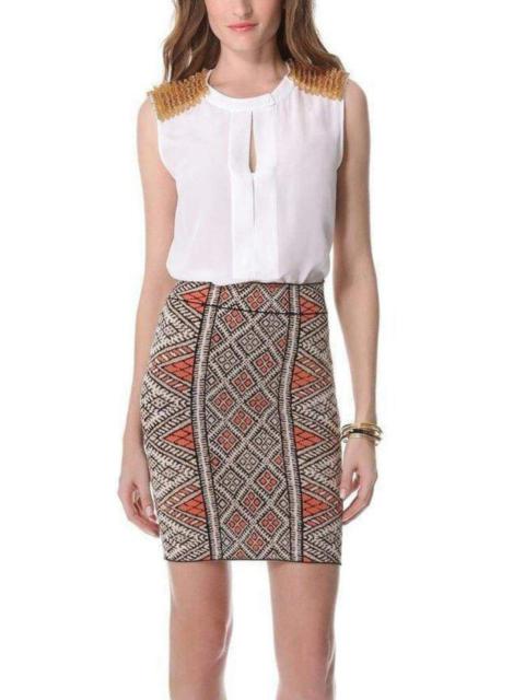 Other Designers Oakley Embellished Shoulder Silk Top