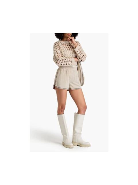 Brunello Cucinelli Brunello Cucinelli Beige Tailored Shorts With Trim