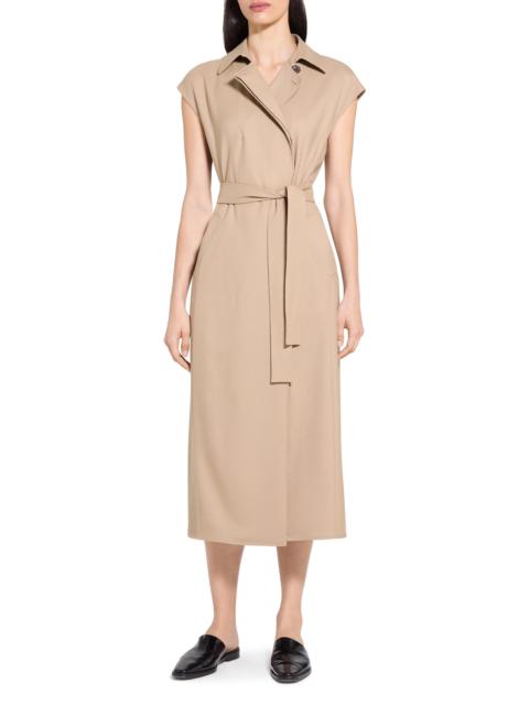 Theory Theory Dolman Sleeve Trench Coat Midi Dress in New Camel at Nordstrom