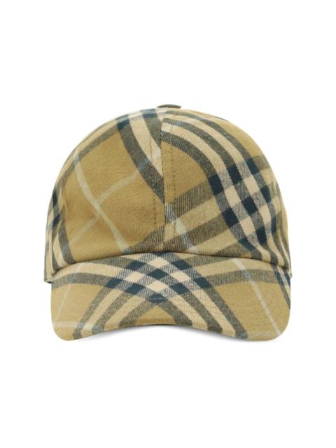 checked cotton cap