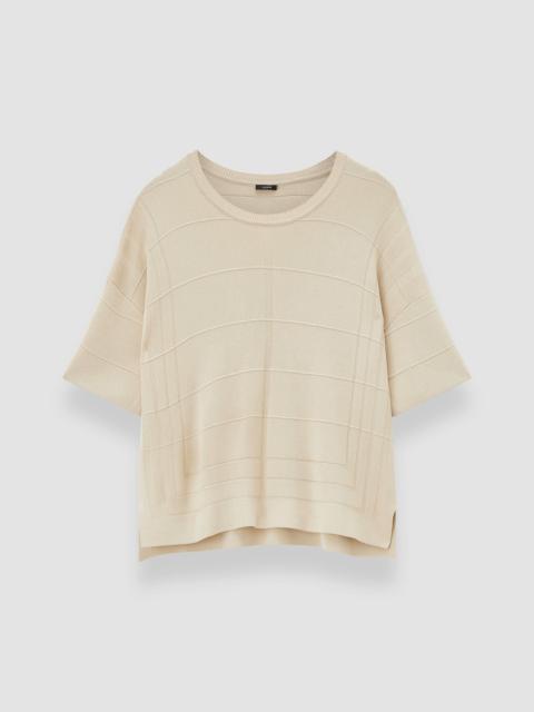 JOSEPH Viscose Grid Knit T-Shirt
