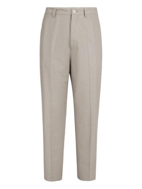 Brunello Cucinelli panama cotton linen trousers