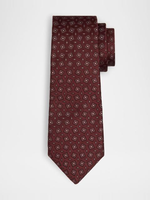 GIORGIO ARMANI Men's Box-Jacquard Silk Tie