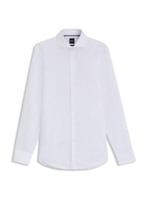 BOSS WRINKLE-RESISTANT SLIM-FIT SHIRT IN COTTON TWILL