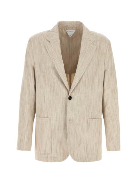 Bottega Veneta Melange Sand Viscose Blend Blazer