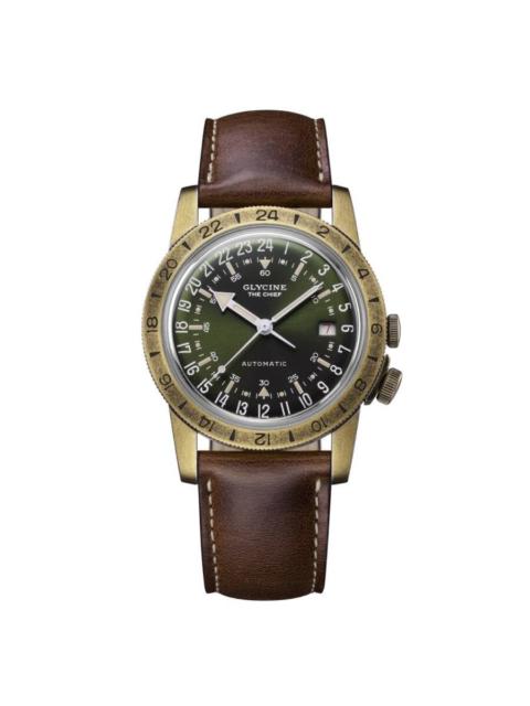 Other Designers Glycine Airman Vintage The Chief Purist Automatic Green Dial Men's Watch GL0413