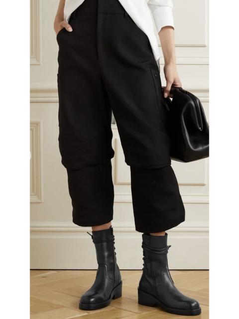 Ann Demeulemeester Black vitello back lace boots