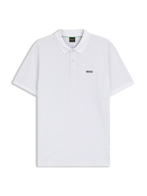 BOSS PRINTED POLO SHIRT IN COTTON PIQUÉ