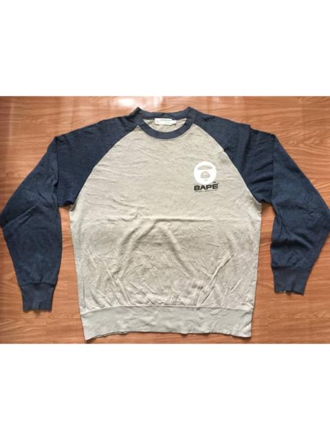 A BATHING APE® VINTAGE BAPE A BATHING APE GENERAL RAGLAN SWEATSHIRTS