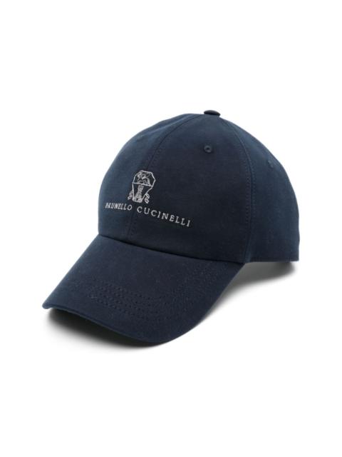 Brunello Cucinelli Logo cotton baseball cap