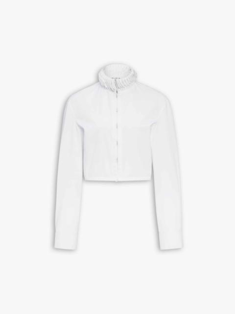 Alaïa COTTON POPLIN CROPPED BLOUSE