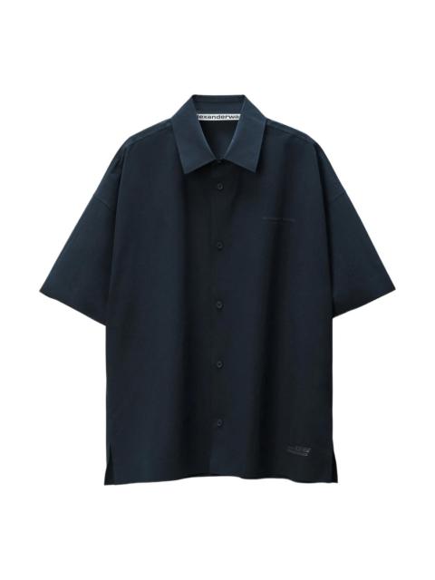 Alexander Wang Tech Short Sleeve Button Up Shirt