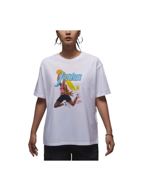 Jordan (WMNS) Air Jordan Graphic T-shirt Asia Sizing 'White' FV7123-100