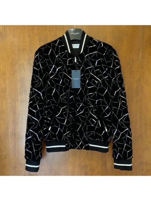 SAINT LAURENT Saint Laurent Velvet Embellished Jacket