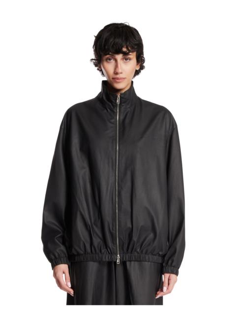 Alexander Wang Black Leather Bomber Jacket