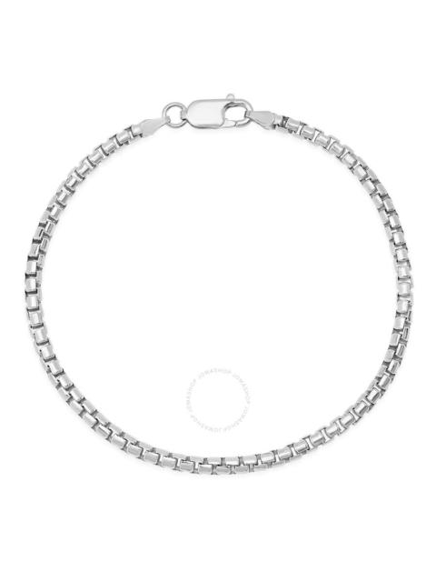 Other Designers Kylie Harper Men's Thick 8.5" Italian Sterling Silver Round Box Chain Bracelet