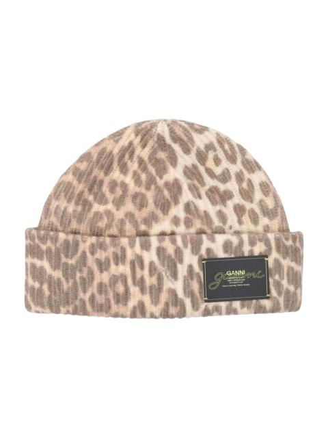 GANNI Leopard Beanie