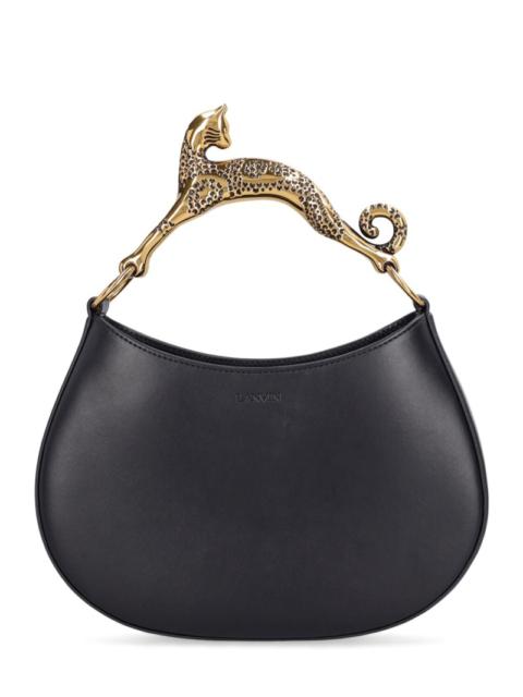 Cat leather hobo bag