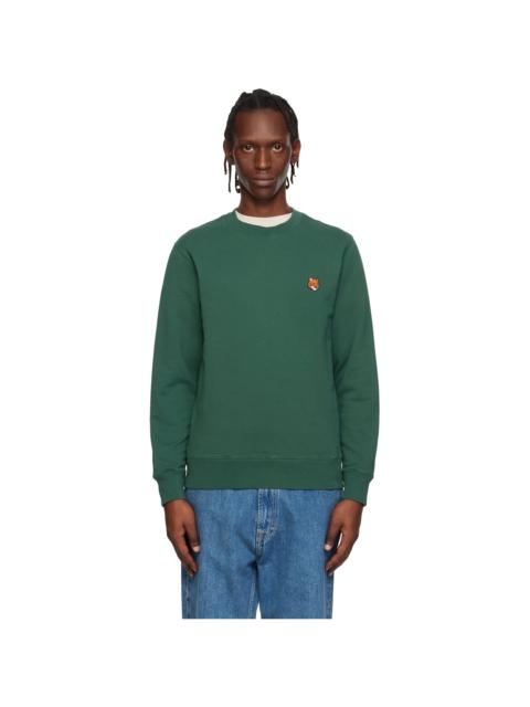 Maison Kitsuné Green Fox Head Regular Sweatshirt