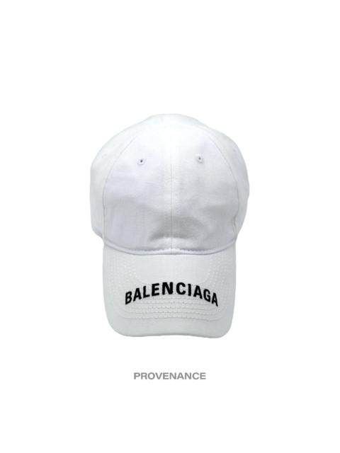 BALENCIAGA Balenciaga Embroidered Logo Cap Hat - White