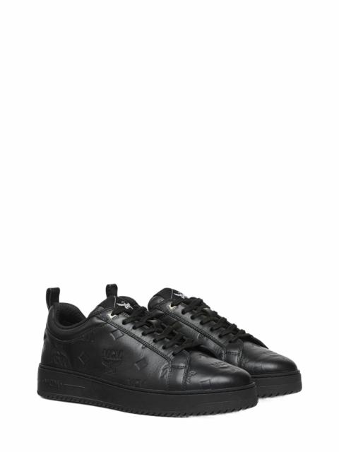 MCM MCM Neo Terrain Lo Sneakers in Monogram Leather in Black at Nordstrom