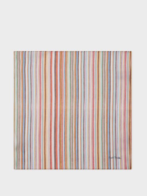 Paul Smith 'Signature Stripe' Cotton Pocket Square