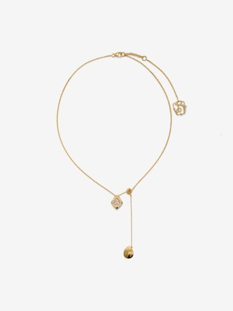 Burberry Gold-plated Shield Pendant Necklace