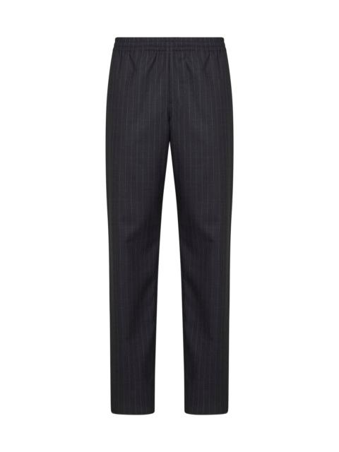 Burberry Burberry Men Iron Grey Pinstriped Wool Track Trousers