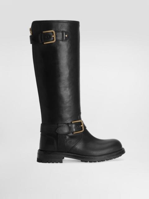 Dolce & Gabbana Calfskin biker boots