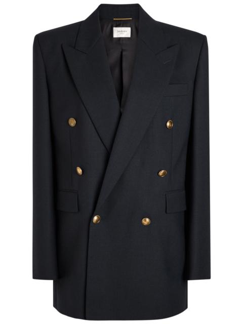 SAINT LAURENT Yves Saint Laurent Double-breasted Wool Blazer