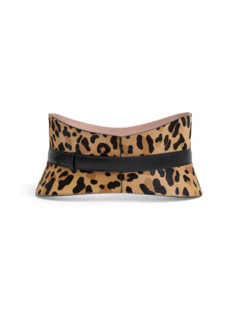 Alaïa Neo Leopard Ponyhair Bustier Belt animal