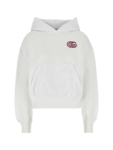 GUCCI White Cotton Sweatshirt