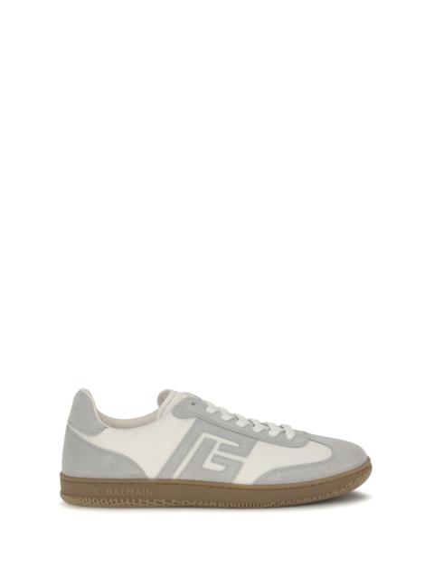 Balmain Balmain Swan Sneakers In Suede And Smooth Leather