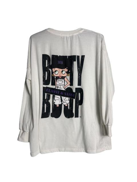 Other Designers Vintage - 🔥RARE🔥Betty Boop Spell Out Long Sleeve T-shirt