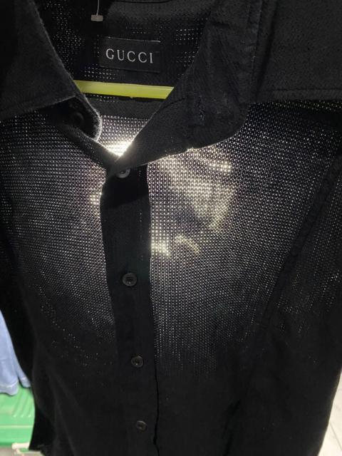 GUCCI SS97 Gucci by Tom Ford Textured Mesh Polo