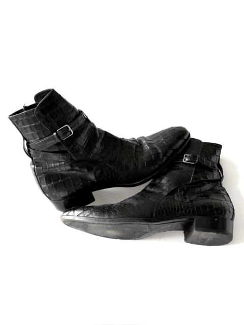 SAINT LAURENT Saint Laurent by Hedi Slimane Crocodile Jodhpur Boots