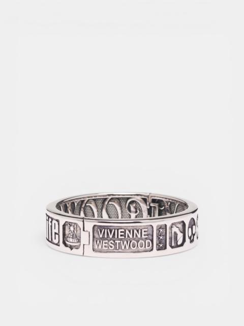 Vivienne Westwood Antique Silver Brass Victorine Bangle