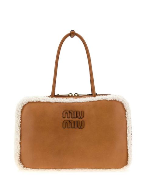 Miu Miu Miu Miu Women Camel Leather Beau Handbag