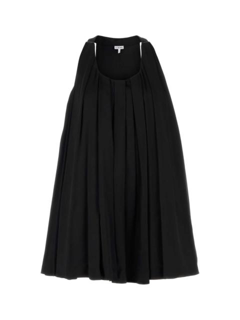 Loewe Women Black Satin Mini Dress