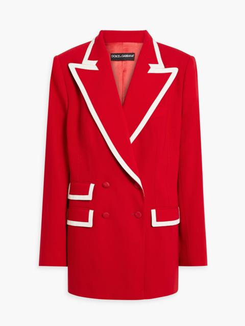 Dolce & Gabbana Double-breasted wool-blend blazer