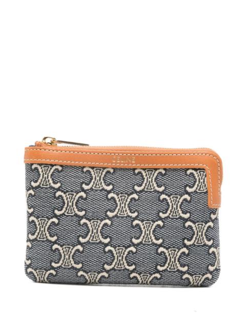 CELINE Celine Women Triomphe Jacquard Coin Purse