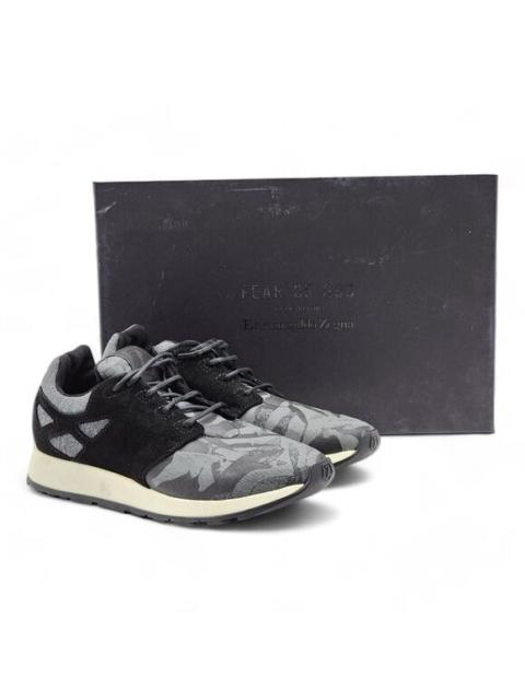 Z Zegna Z Zegna Casual Camouflage Racer Sneakers in Gray 6.5