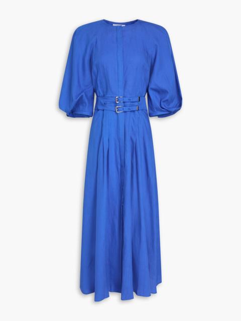 GABRIELA HEARST Elea pleated linen midi dress