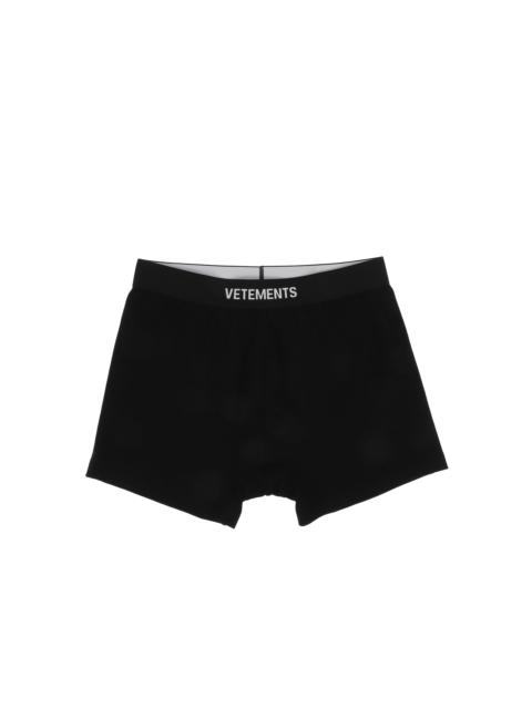 VETEMENTS LOGO BOXERS / BLK