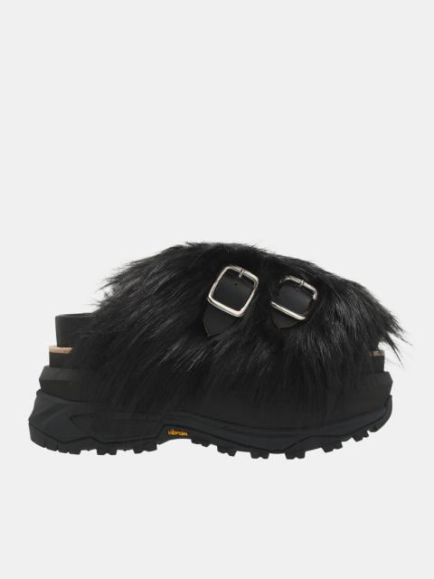 sacai Faux Fur Sandals