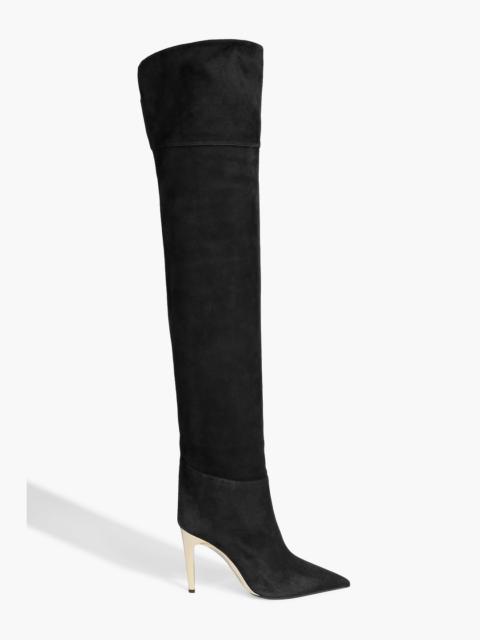 JIMMY CHOO Cierra 100 suede over-the-knee boots