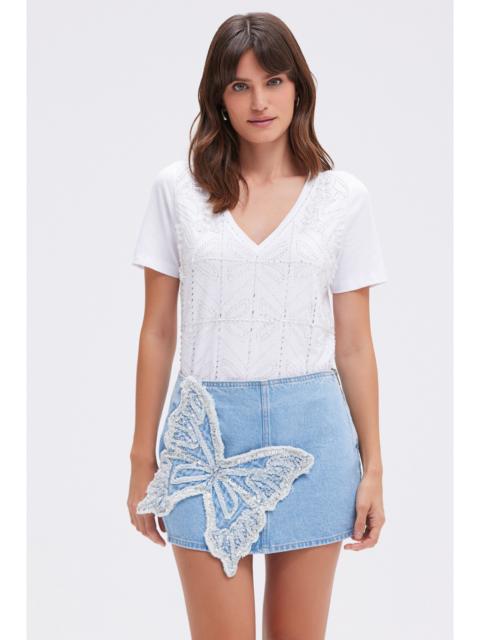 PatBO BUTTERFLY DENIM SKIRT (RUNWAY)