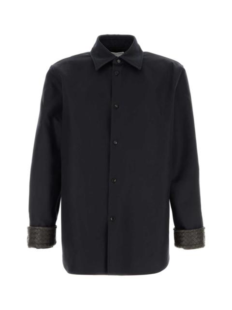 Bottega Veneta Bottega Veneta Men Black Gabardine Oversize Shirt